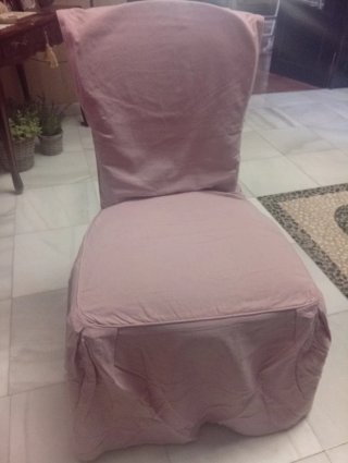 6 fundas de Sillas Rosas de Tela