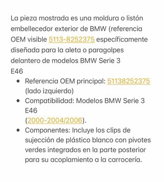 Moldura lateral BMW