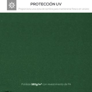 Techo cenador repuesto 3x3m verde