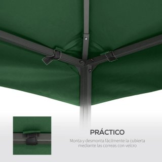 Techo cenador repuesto 3x3m verde