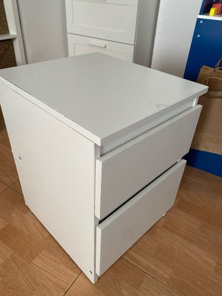 Mesa de noche Ikea Kullen blanca