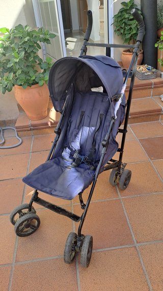 Silla de paseo azul