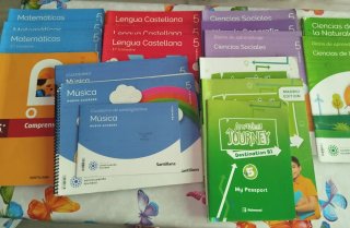 Lote de libros 5 de primaria Santillana