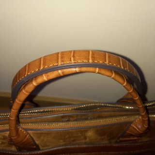 Maletín Parfois Marrón Piel Cocodrilo