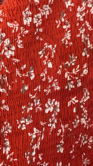 Vestido rojo largo estampado floral