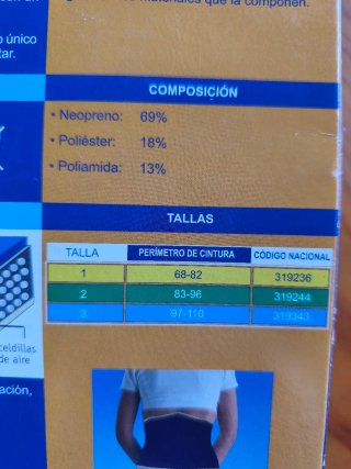 Faja Lumbar Neopreno Farmalastic