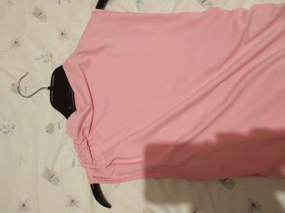 Vestido rosa largo sin mangas