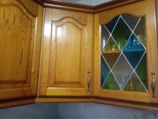 Muebles de cocina madera y cristal