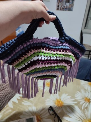 Borsa estiva uncinetto multicolor