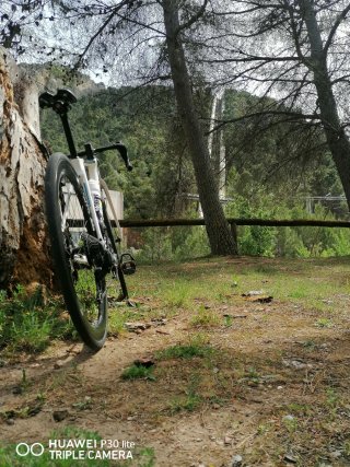 Bicicleta de carretera blanca