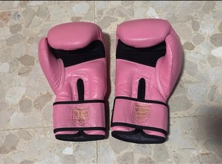 Guantes Boxeo Impacto Piel 14 onzas rosa