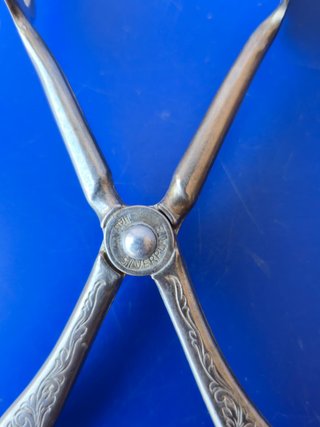 Pinza Vintage manico a forbice Placcata Argento