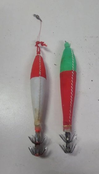 2 señuelos pesca calamar