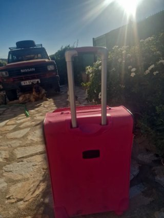 Maleta de viaje rosa
