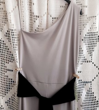 Macacão JASMIN NOIR cinza e preto S/M