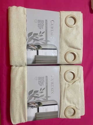 Cortinas Beige con Ojales 140x260cm