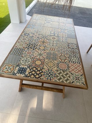 Mesa de jardín de madera