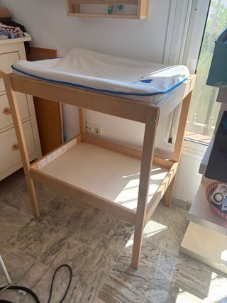 Cambiador bebé madera