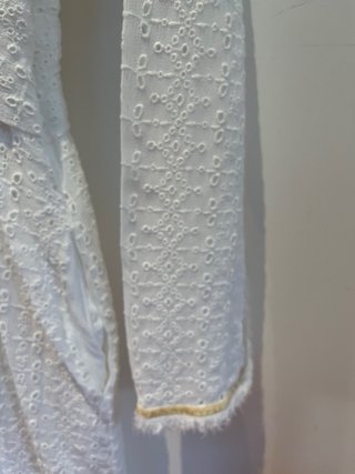Vestido  blanco y beige Zara XS