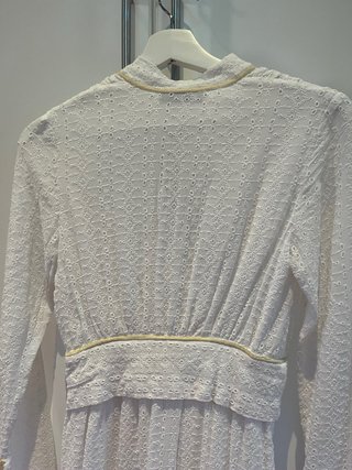 Vestido  blanco y beige Zara XS