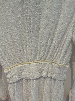 Vestido  blanco y beige Zara XS