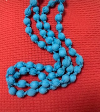 Collar de algodón azul