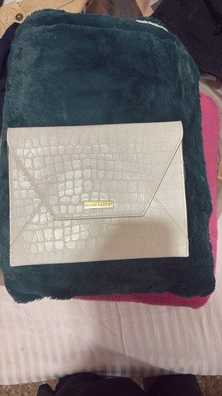 Bolso de mano Ralph Lauren Beige Cocodrilo