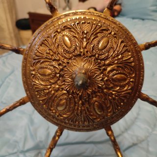 Lámpara de techo antigua de bronce