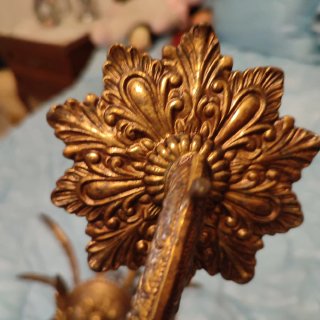 Lámpara de techo antigua de bronce