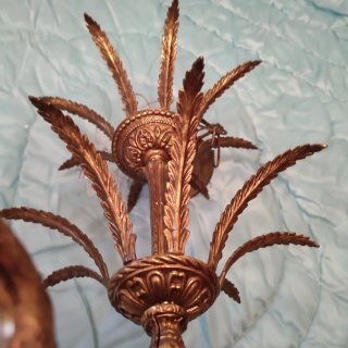 Lámpara de techo antigua de bronce