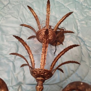 Lámpara de techo antigua de bronce
