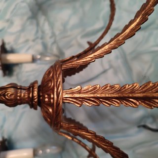 Lámpara de techo antigua de bronce