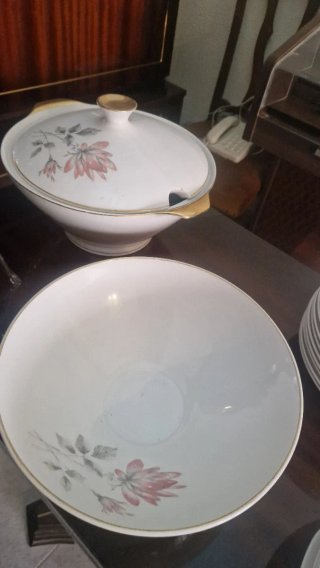 Vajilla Porcelana Azuer Flores