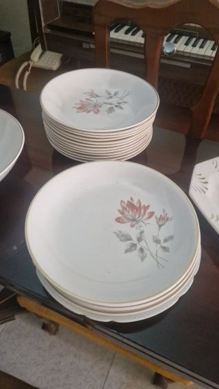 Vajilla Porcelana Azuer Flores