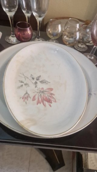 Vajilla Porcelana Azuer Flores
