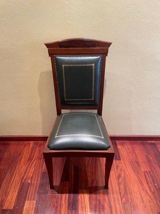 Silla despacho clásica piel verde