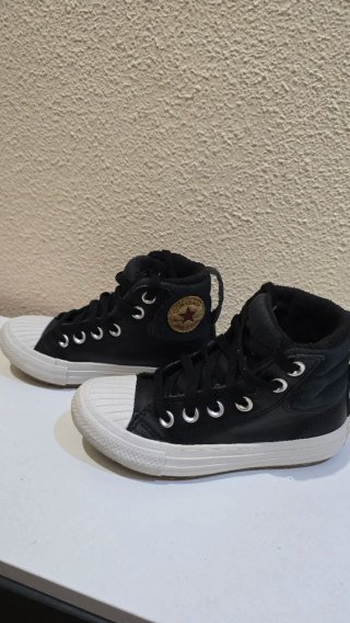 Zapatillas Converse niño altas negras talla 29