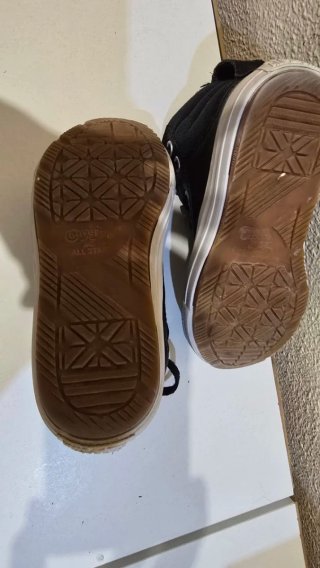 Zapatillas Converse niño altas negras talla 29