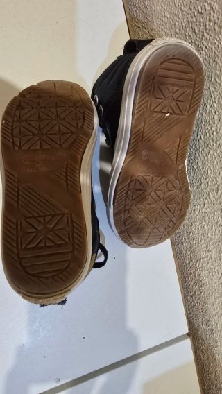 Zapatillas Converse niño altas negras talla 29