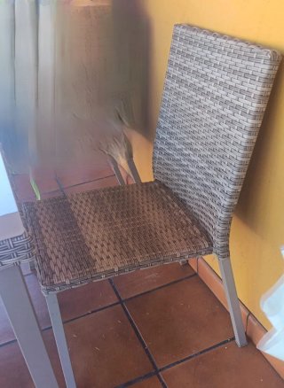 Mesa cristal y 4 sillas exterior