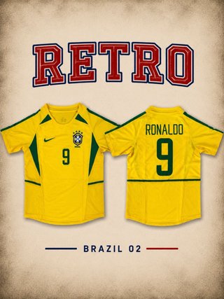 Camisa Retrô Brasil Ronaldo 2002