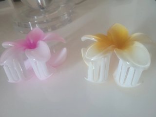 Pinzas para el cabello con forma de flor