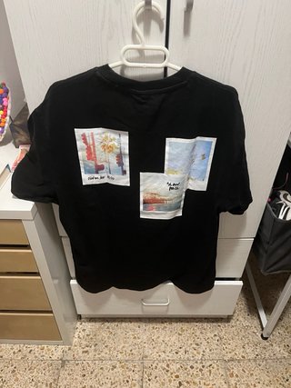 Camiseta Bershka Negra Los Angeles