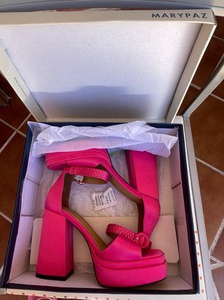 Sandalias Marypaz Plataforma Rosa Talla 36