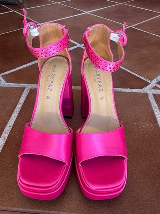 Sandalias Marypaz Plataforma Rosa Talla 36