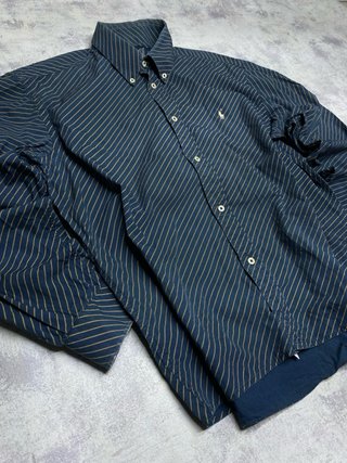 Camicia a Righe Polo Ralph Lauren Blu/Giallo (XL)
