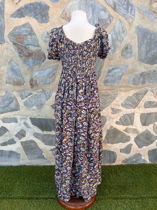 Vestido largo floral romántico