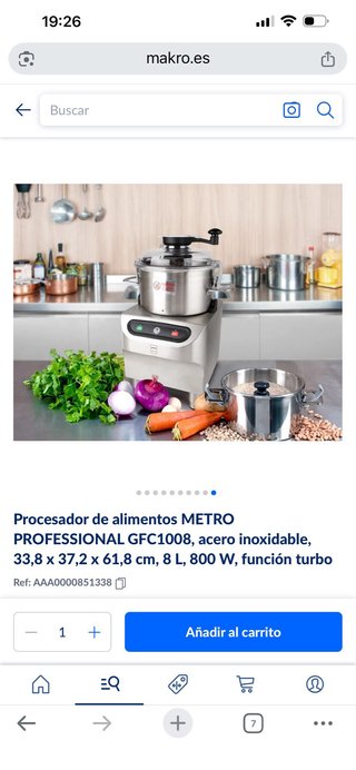 Picadora Profesional Acero Inoxidable