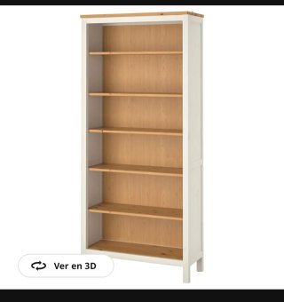 Estantería de madera blanca (dos unidades)