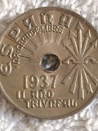 MONETE ANTICHE 25 CENTESIMO SPAGNA 1927-1934-1937